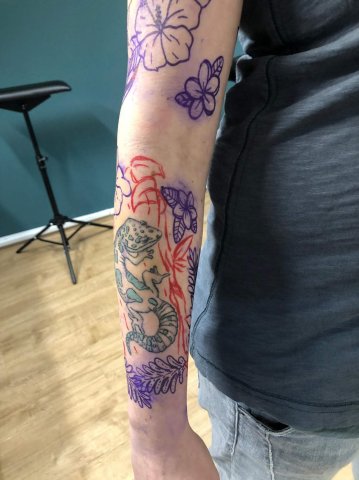 Anerkennungspreis Minerva Födermayr Tattoo Dschungel Sleeve